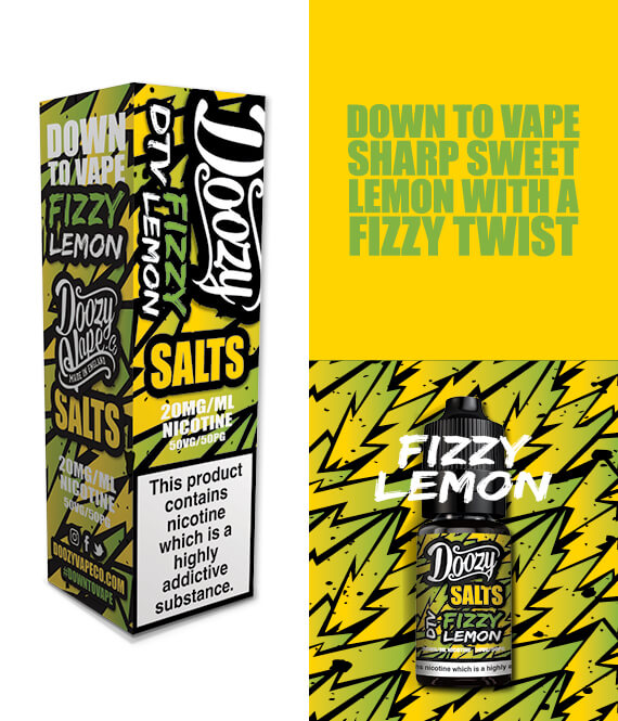 Fizzy Lemon Nic Salts 10ml by Doozy Vapes - Crypto Vapes