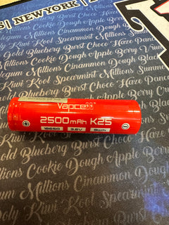 Vapcell K25 2500mAh FLAT TOP 18650 High drain