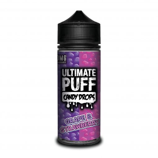Ultimate Puff Candy Drops Grape & Strawberry 120ML Shortfill - Crypto Vapes
