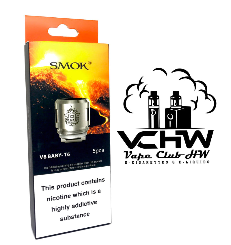 SMOK TFV8 V8 Baby T6 0.2ohm Coils (Pack of 5)
