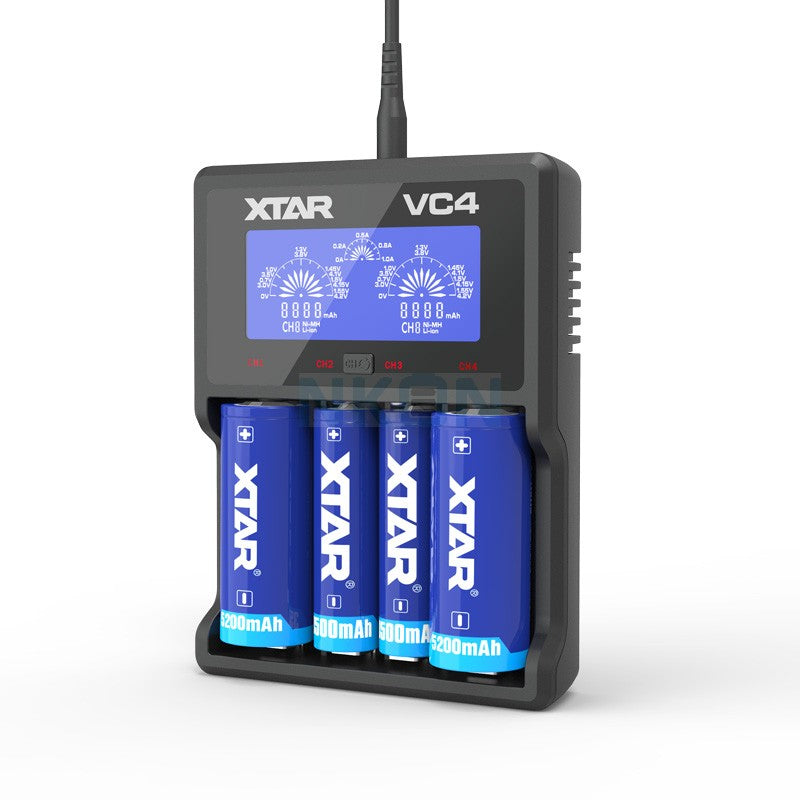 Xtar VC4 (2x1A/2x0.5A/USB) 4 Bays Charger