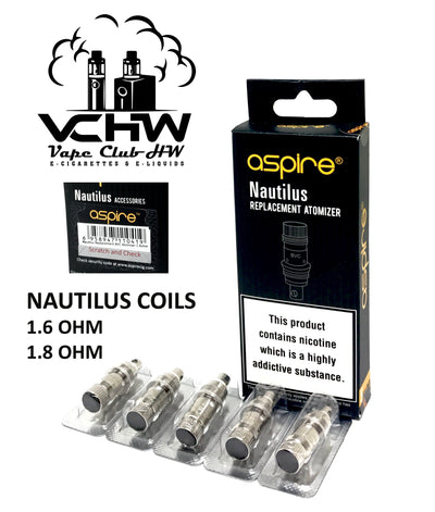 Aspire Nautilus & Mini Nautilus BVC Replacement Coils Atomiser Heads