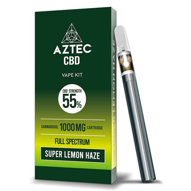 Aztec Super Lemon Haze 55% CBD Vaping Kit - Crypto Vapes