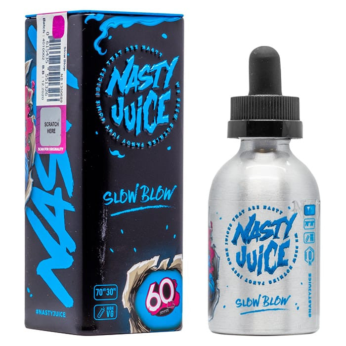 Nasty Juice - Slow Blow 50ml Short Fill (Pineapple, Lime, Soda, Low Mint)
