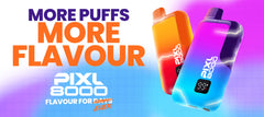 PIXL 8000 Vape Pod Kit Compliant Prefilled eliquid Refill BIG 8K | 20mg Nic Shot